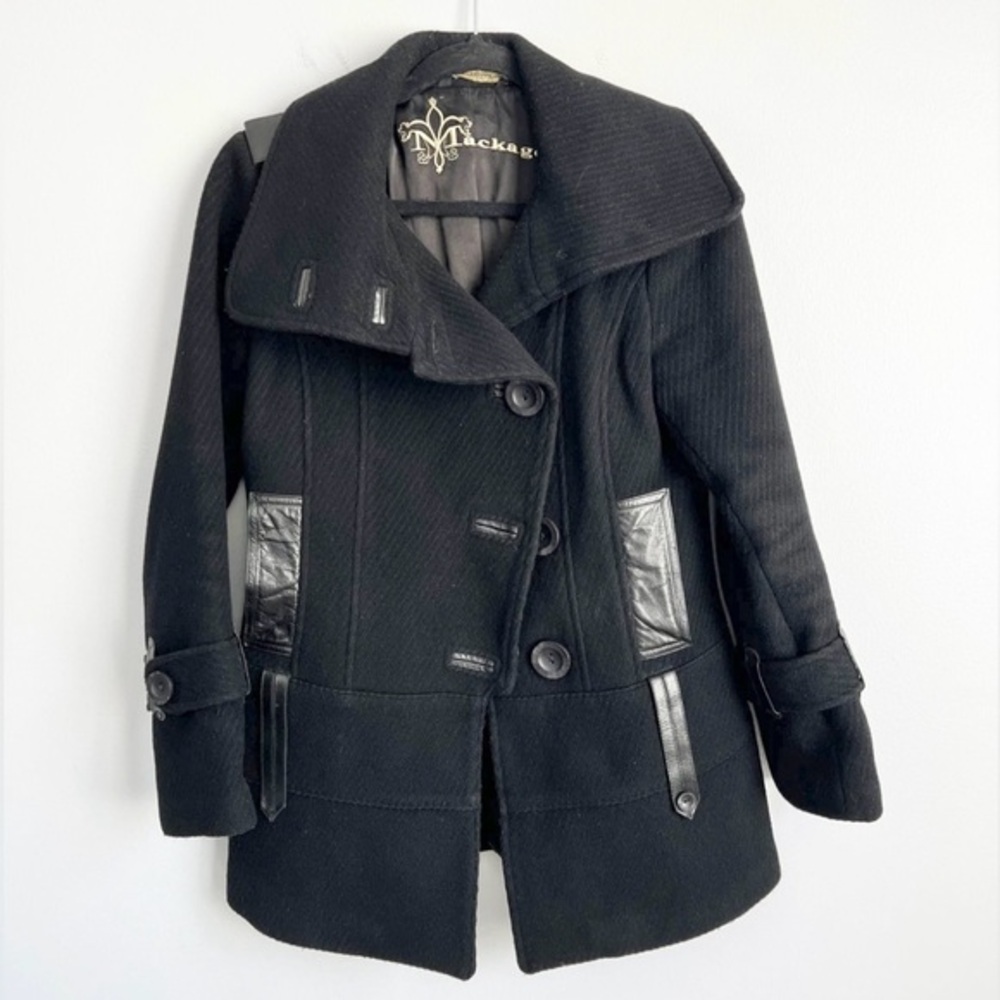 Mackage Black Pea Coat